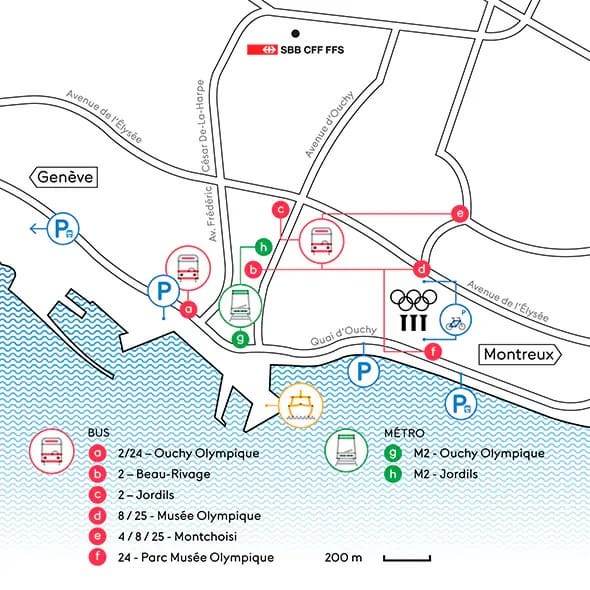 Plan accès Musée Olympique Plan accès Musée Olympique