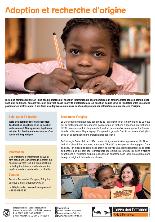 Adoption et recherche d'origine