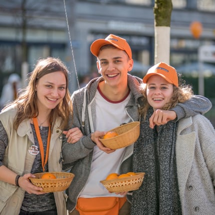 Bénévoles suisses Tdh- vente d'oranges