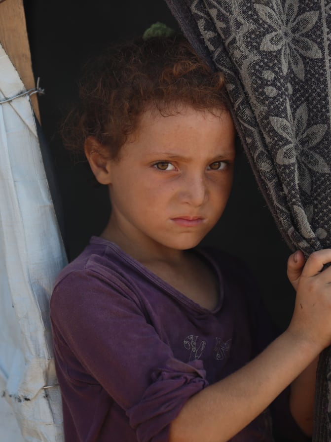 Portrait of girl looking at the camera